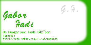 gabor hadi business card